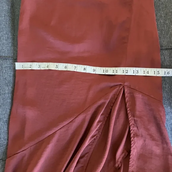 FREE PEOPLE Red Asymmetric MIDI  Dress Size 2 - Picture 8 of 10